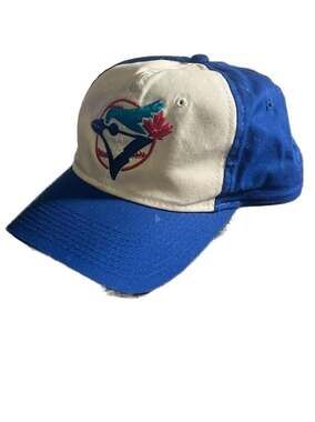 Vintage 90s Toronto Blue Jays MLB Snapback Hat Two-Tone White Blue